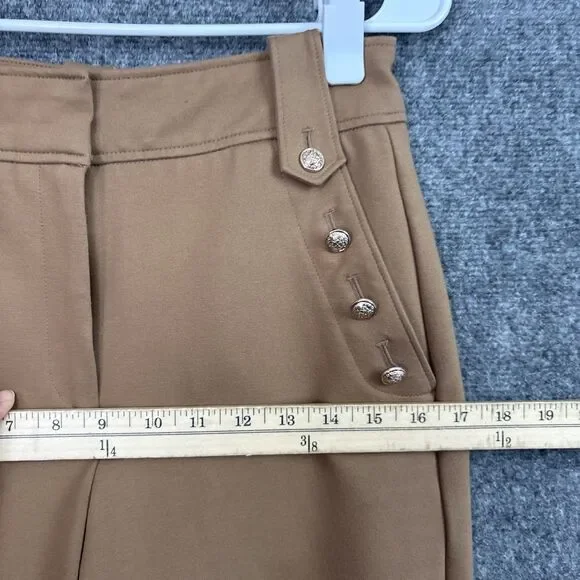Quince ultra Stretch Ponte Mariner Pants Womens Size S Brown Crop Old Money - Picture 5 of 10